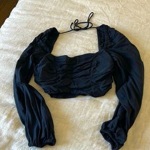 Urban Outfitters long sleeve black crop top